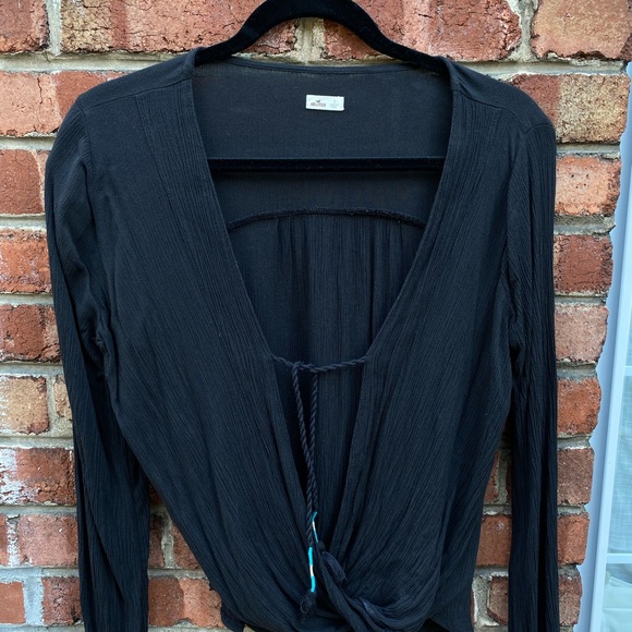 Hollister Boho WrapTie Front Tassel High Low - Picture 3 of 8